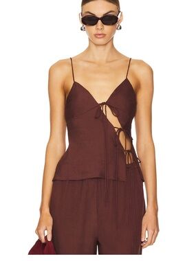 Revolve Lioness Mariah Cami in Chocolate size Medium adjustable